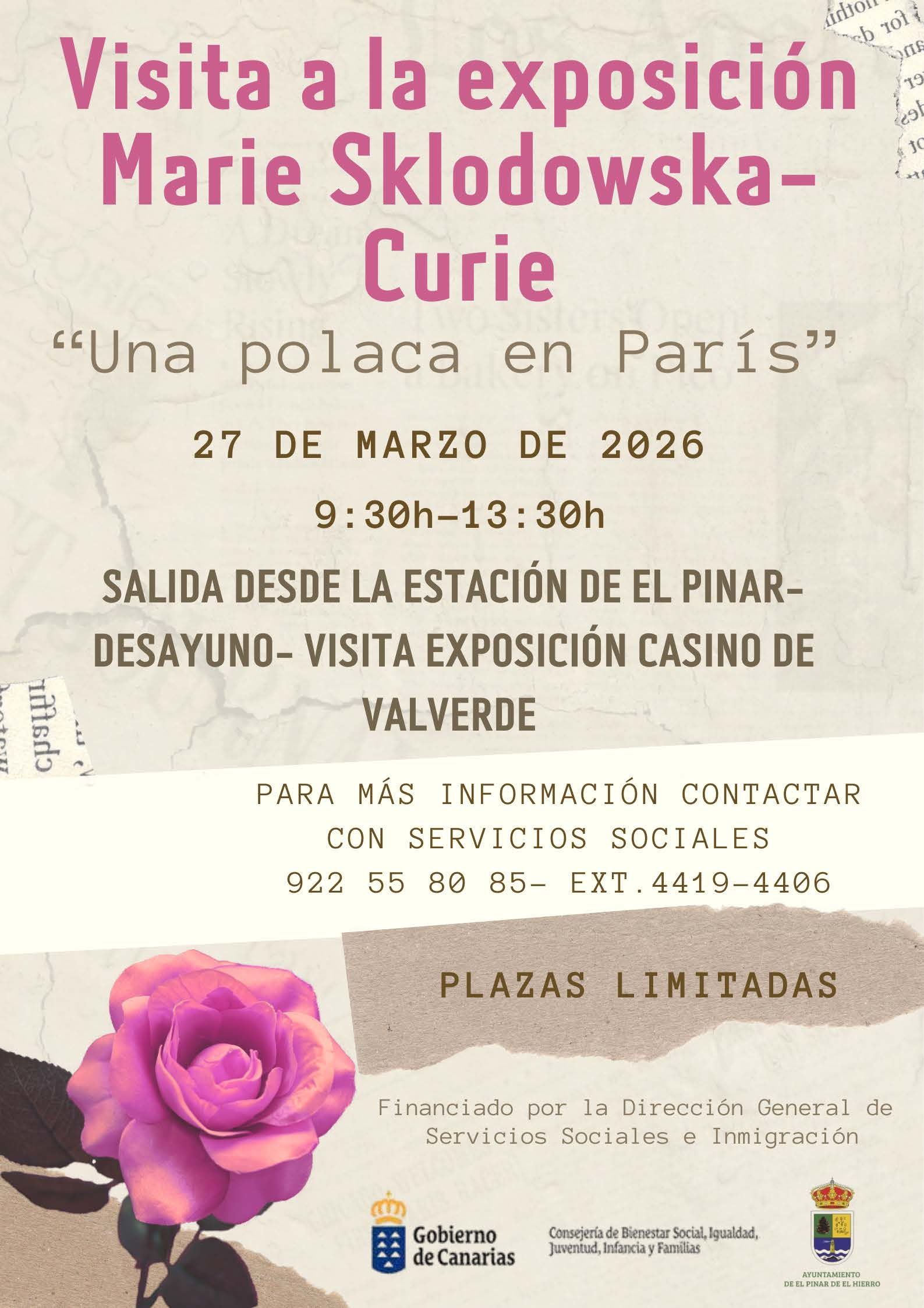 El Ayuntamiento organiza una visita a la exposición ‘Marie Sklodowska-Curie: Una polaca en París’