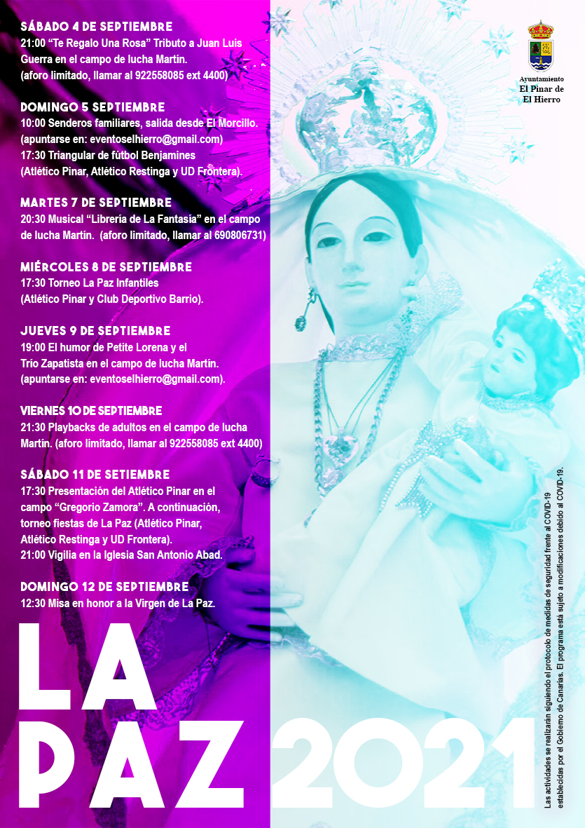 El Ayuntamiento presenta el programa de las Fiestas de Nuestra Señora de La Paz 2021