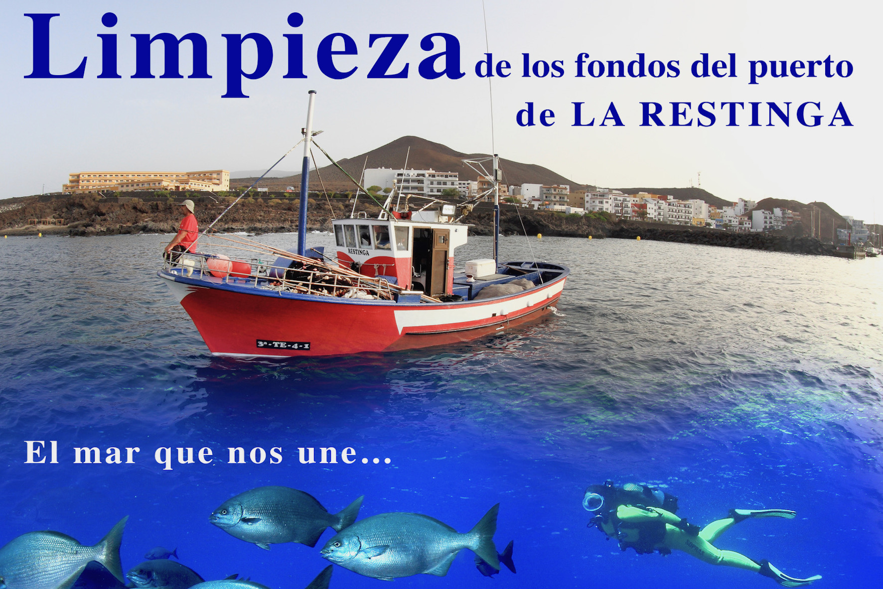 El Pinar organiza una limpieza de fondos en el Puerto de La Restinga