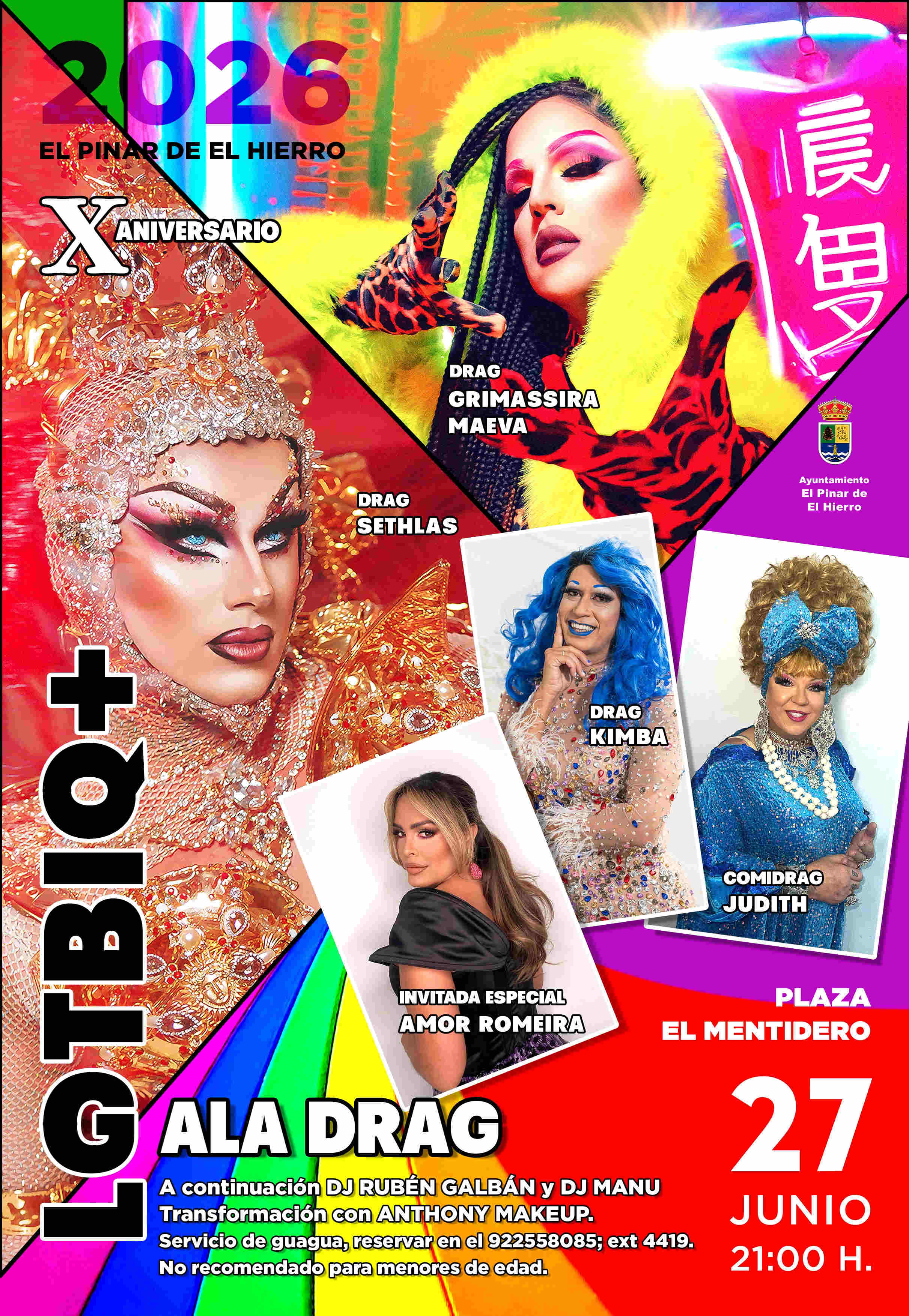 El Pinar celebra el Día del Orgullo LGTBIQ+ con el décimo aniversario de su Gala Drag 