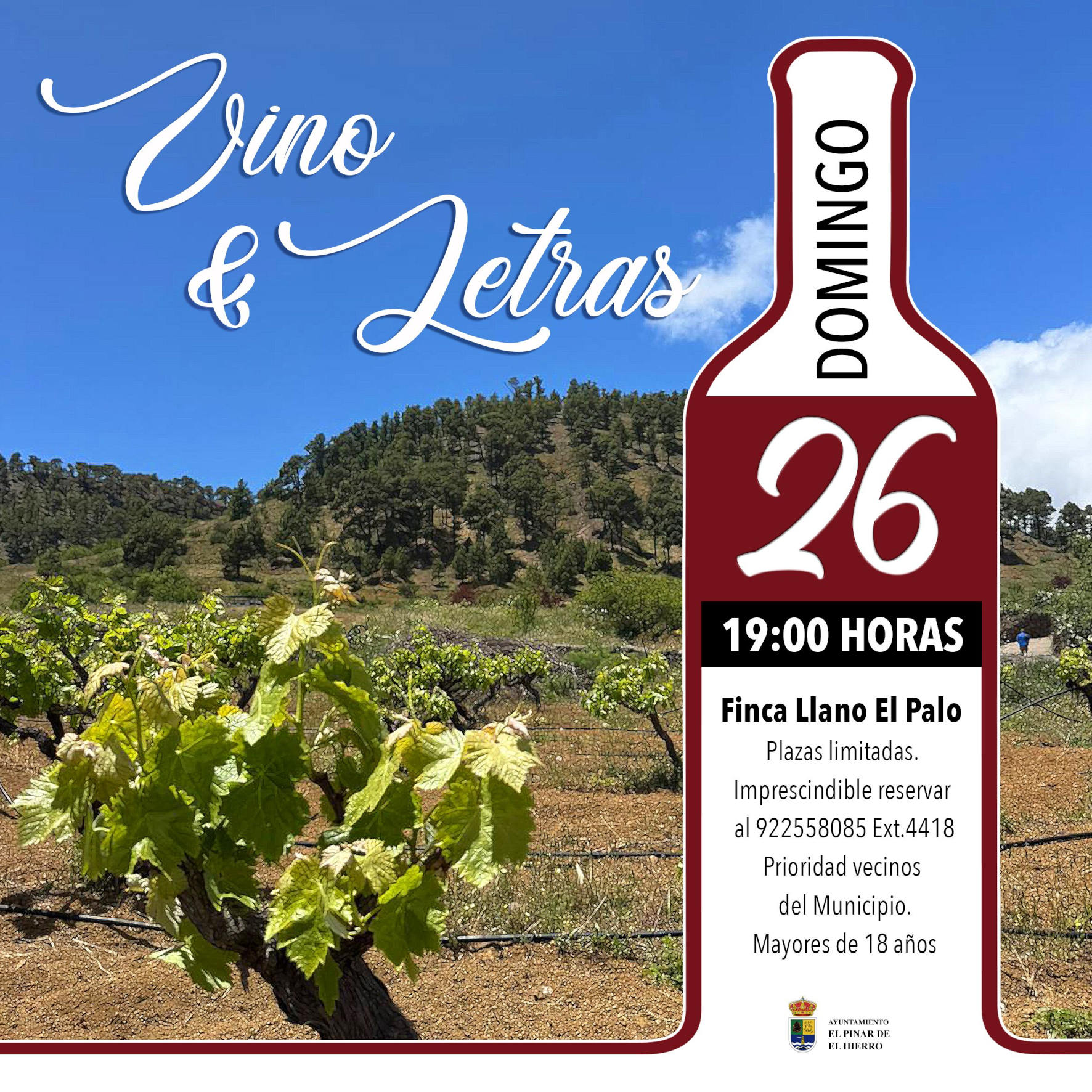 El Pinar une literatura y vino para celebrar el Día del Libro
