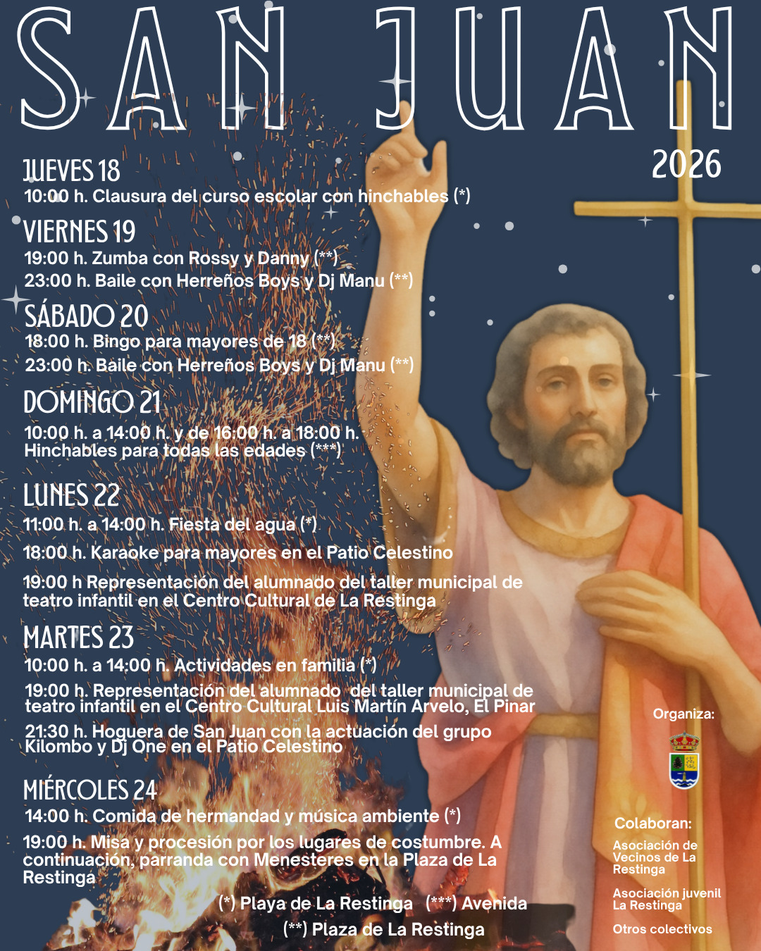 La Restinga presenta el programa de actos para San Juan