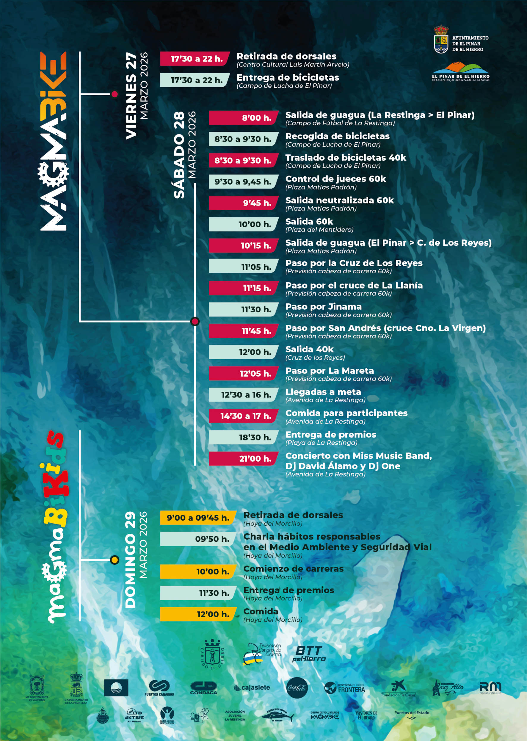 Cartel Programación Magma Bike 2026