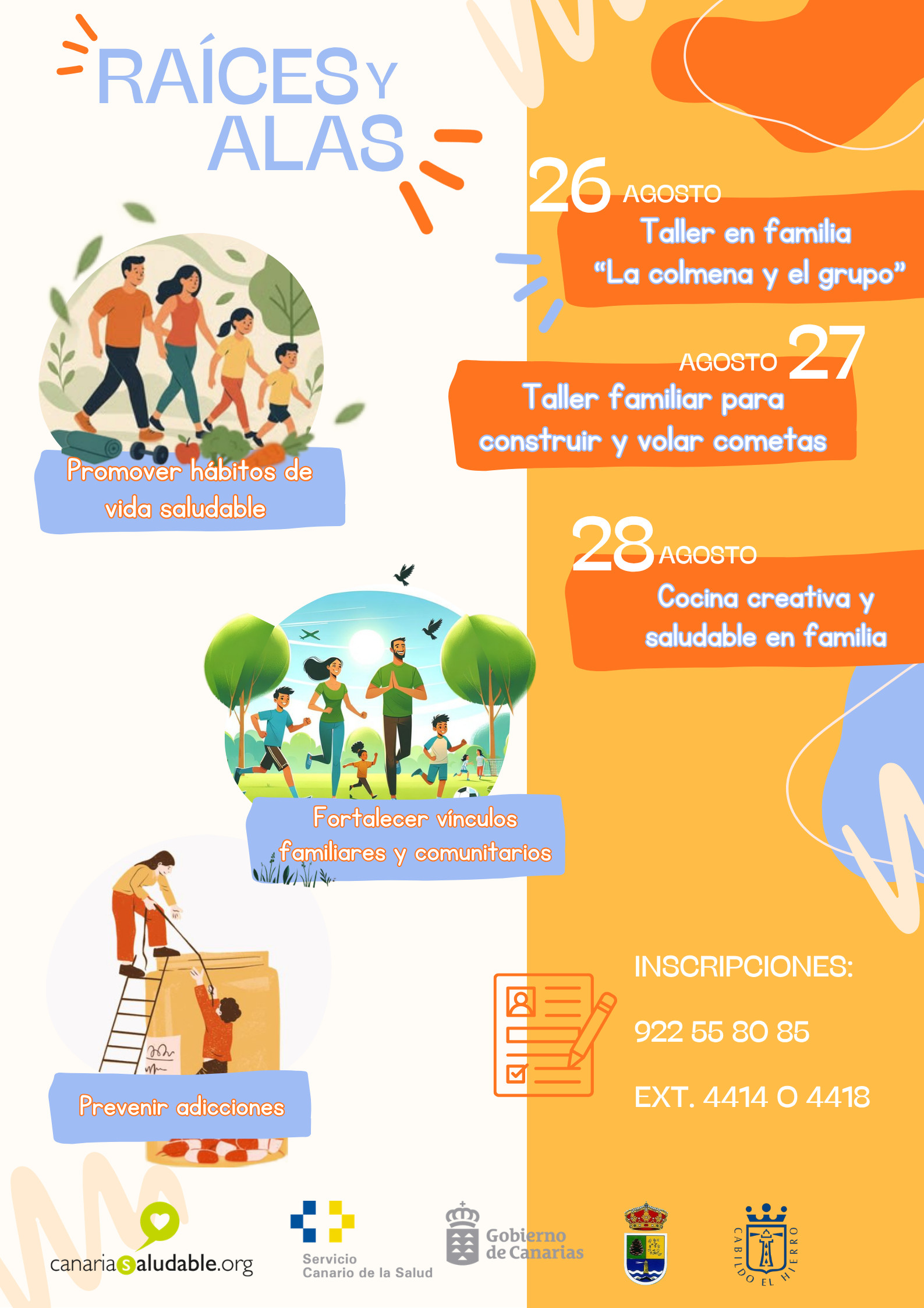 El Cabildo de El Hierro y El Pinar ponen en marcha el proyecto ‘Raíces y Alas’ para promover hábitos de vida saludable y prevenir adicciones