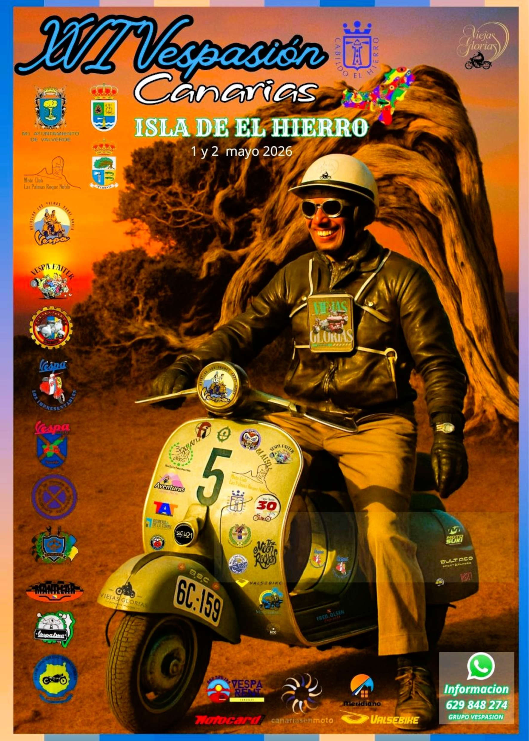 El Pinar acoge la XVI edición de la ruta motera Vespasión Canarias