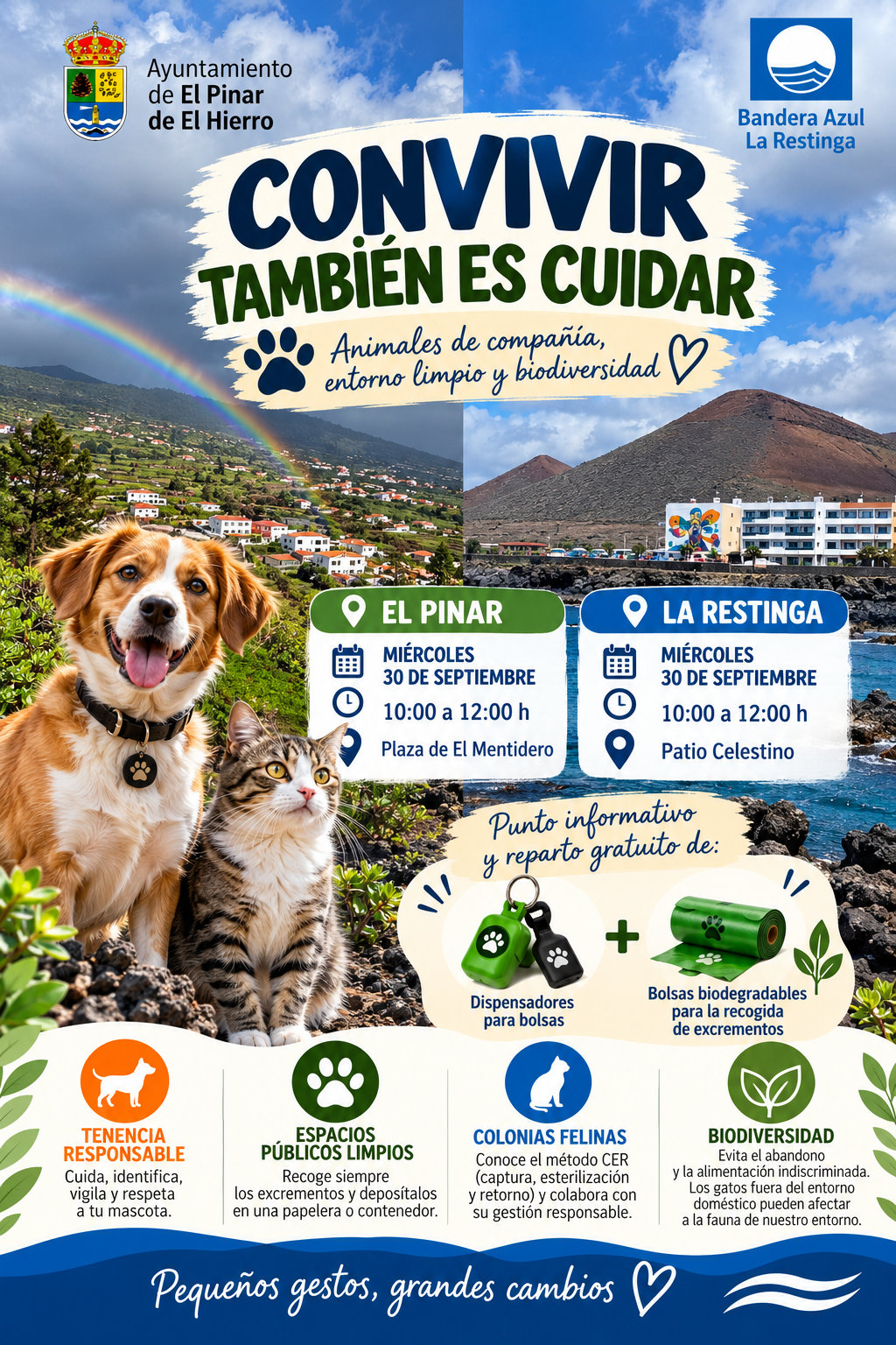 El Pinar refuerza su campaña de concienciación sobre el cuidado y control de los animales de compañía