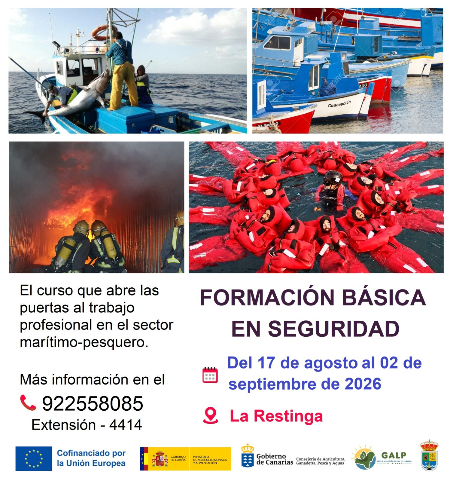 El Pinar organiza un curso de formación básica en seguridad en el ámbito marítimo pesquero