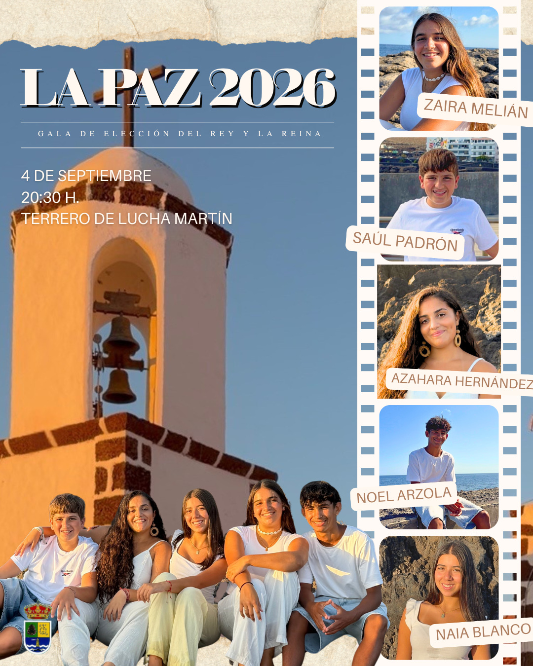 El Pinar elige a la reina y rey de las Fiestas de La Paz entre cinco jóvenes del municipio